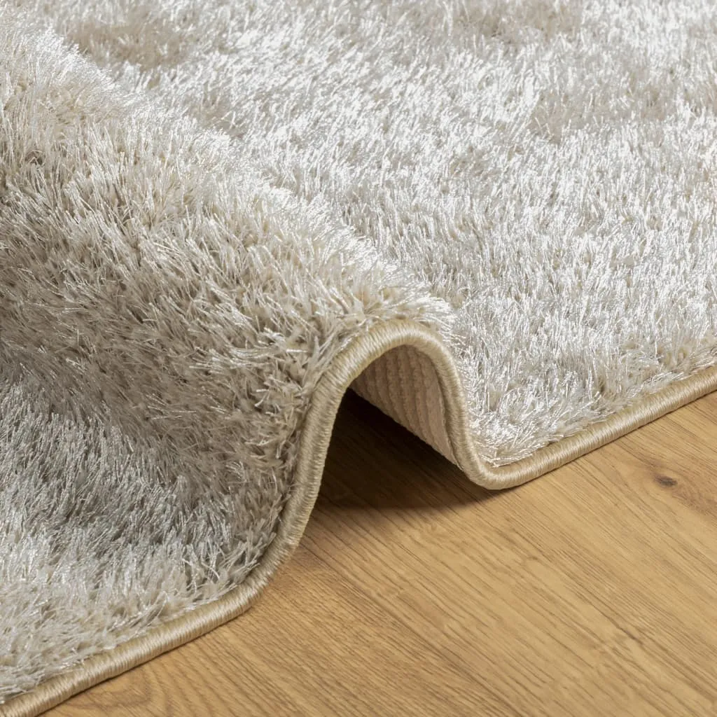 Rug ISTAN High Pile Shiny Look Beige 120x170 cm