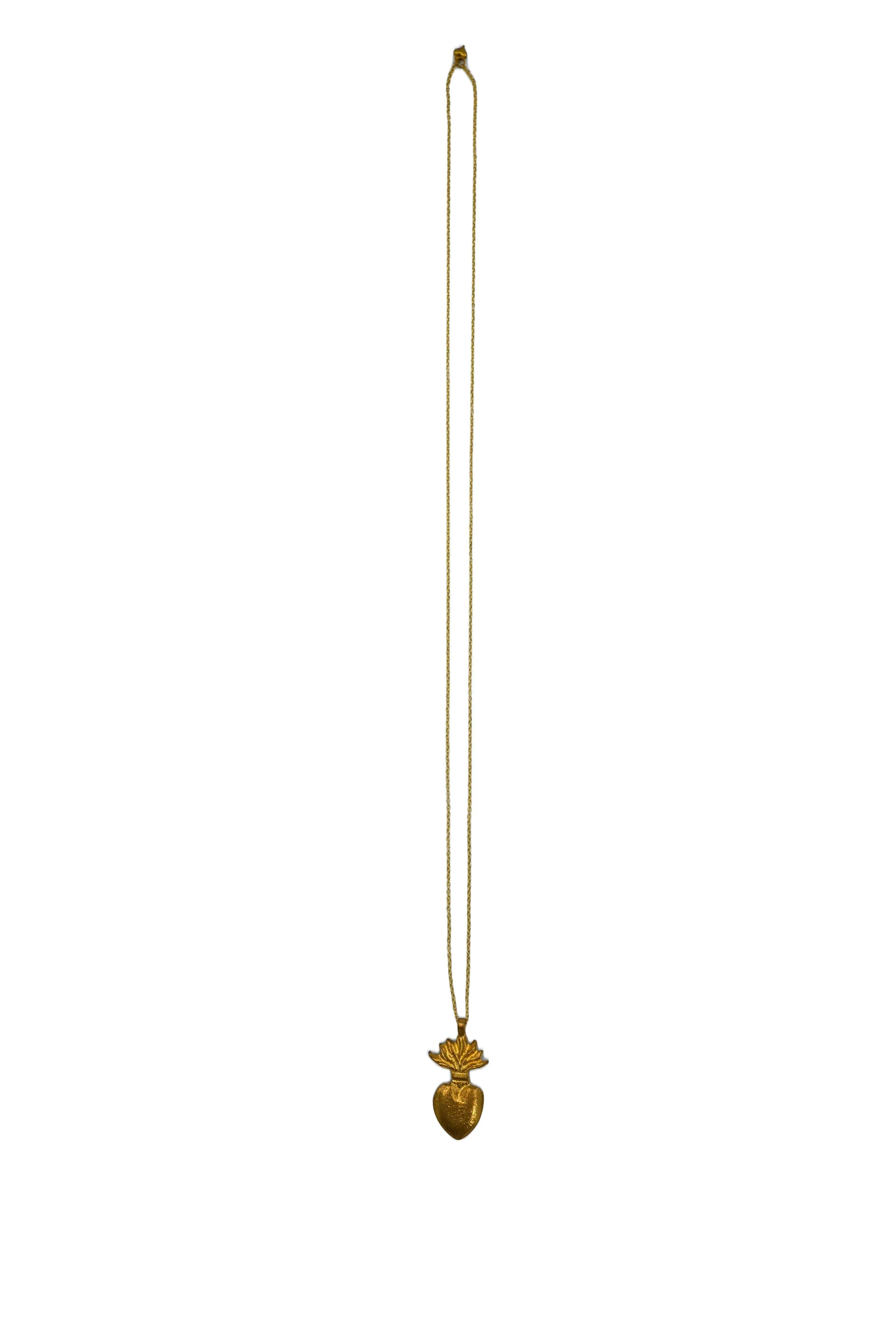 Sacred Flame Heart Necklace - Boncoeurs
