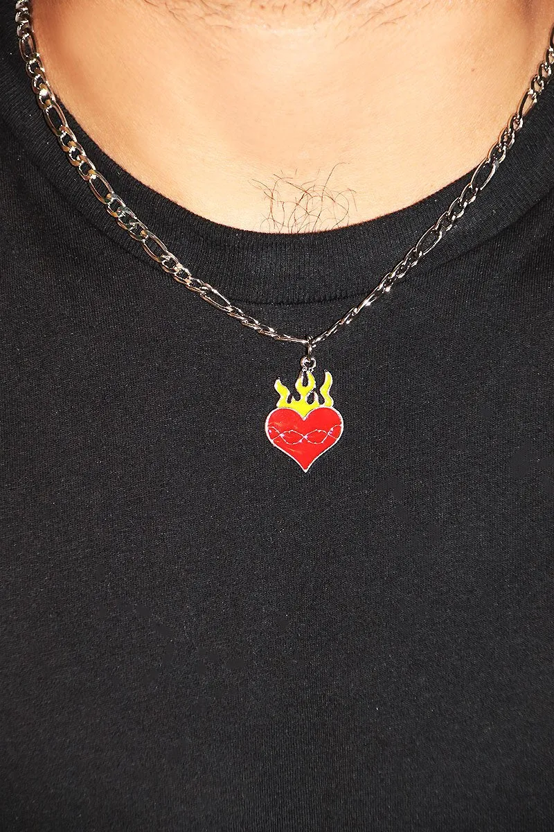 Sacred Heart Necklace -Red