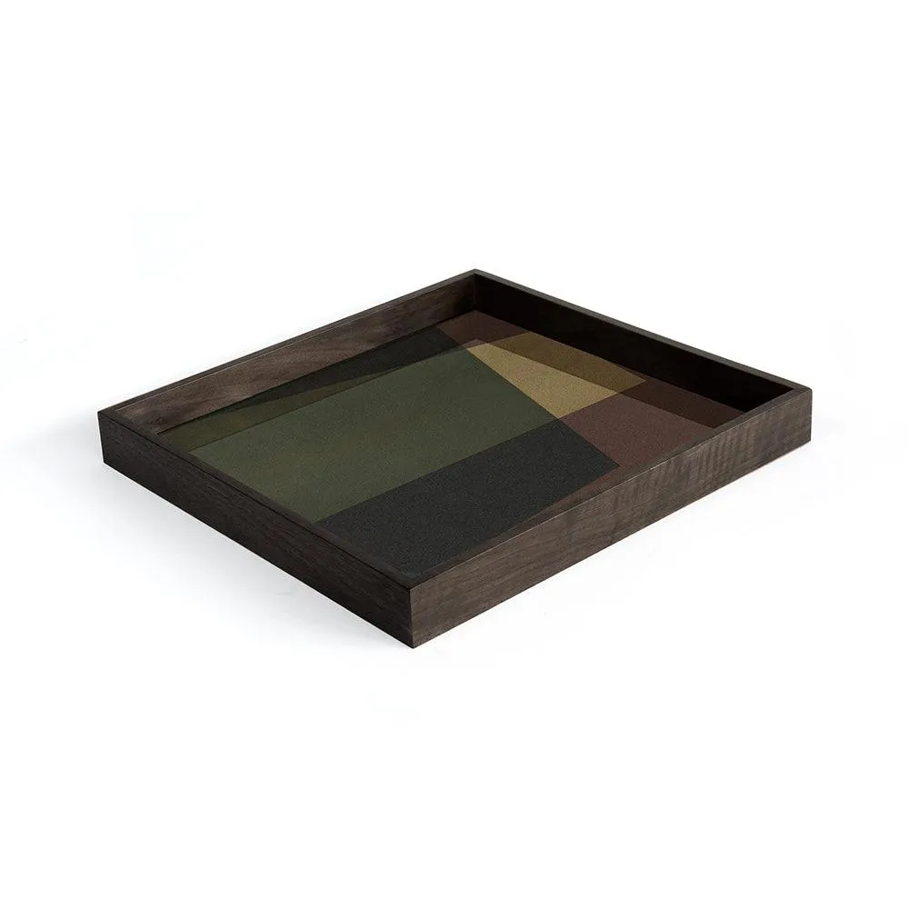 Slate Angle Small Square Glass Tray