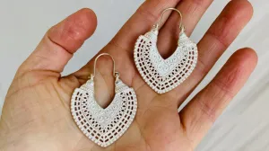 Thai Silver Earrings. Hoops