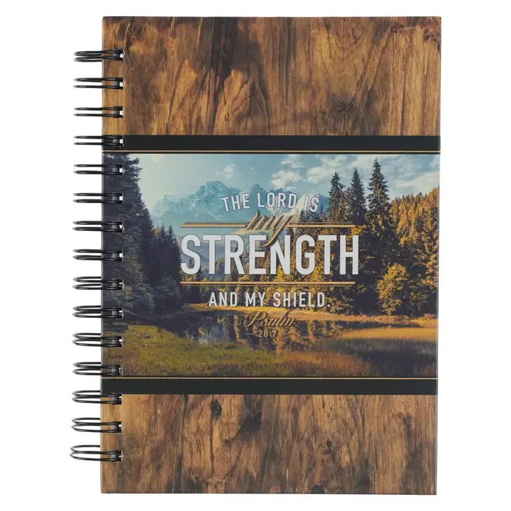 The Lord Is My Strength Wirebound Journal - Psalm 28:7