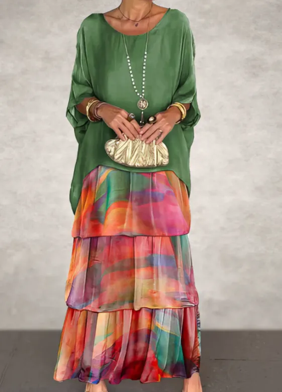 Velina | Flowing Maxi Dress Exquisite Elegance