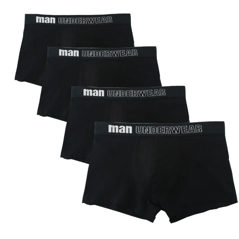 West Louis Men Breathable Trunk Cotton Underwear 4Pcs Pack
