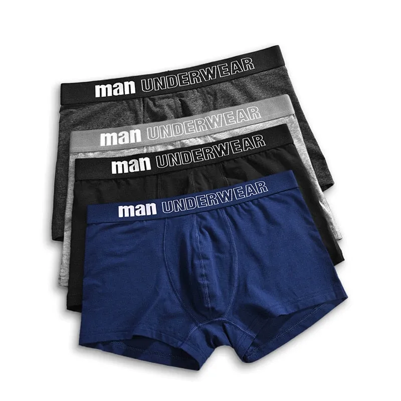 West Louis Men Breathable Trunk Cotton Underwear 4Pcs Pack