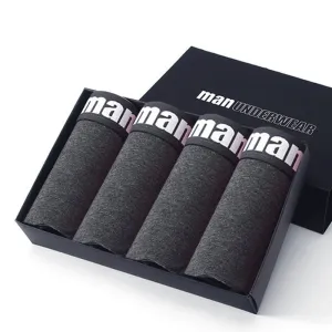 West Louis Men Breathable Trunk Cotton Underwear 4Pcs Pack