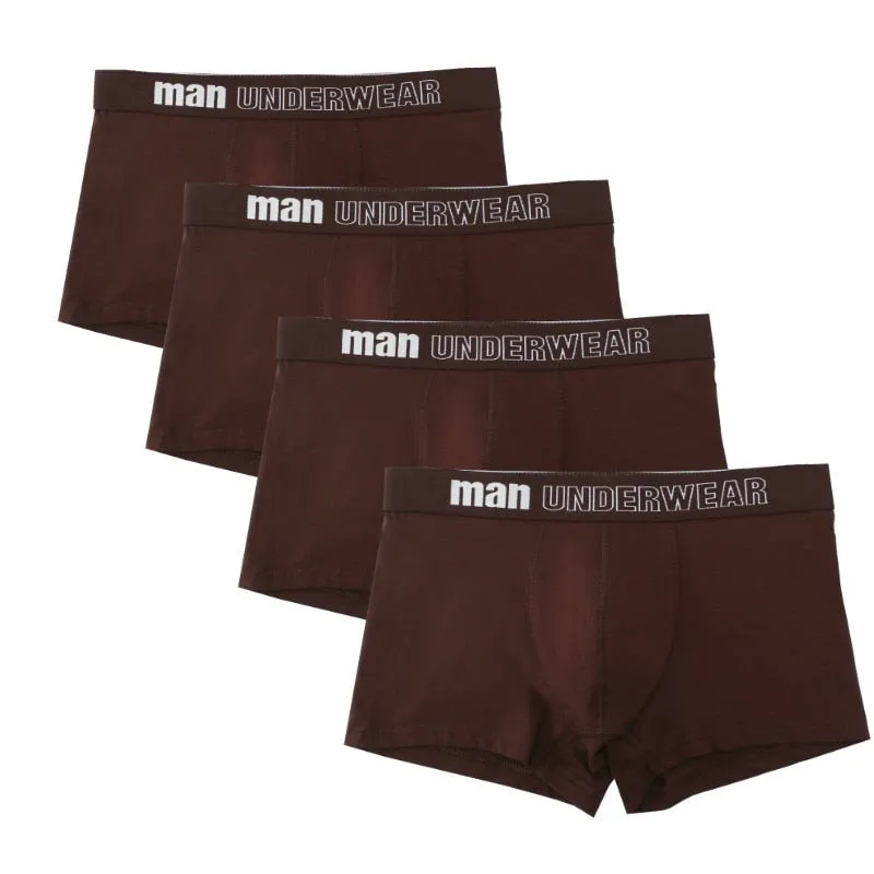 West Louis Men Breathable Trunk Cotton Underwear 4Pcs Pack