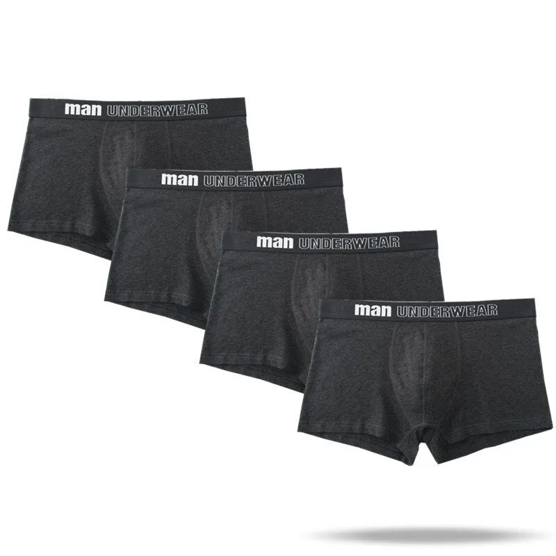 West Louis Men Breathable Trunk Cotton Underwear 4Pcs Pack