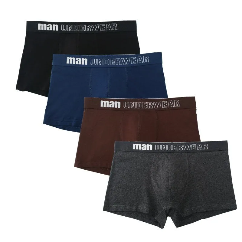 West Louis Men Breathable Trunk Cotton Underwear 4Pcs Pack