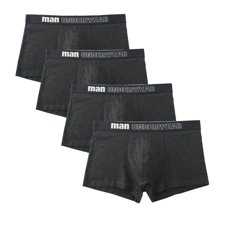 West Louis Men Breathable Trunk Cotton Underwear 4Pcs Pack