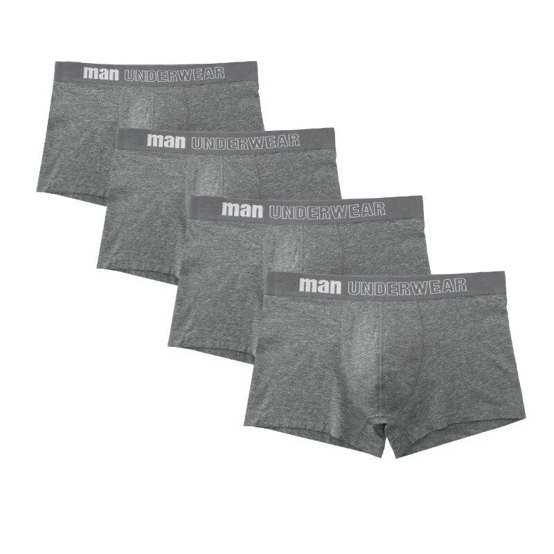 West Louis Men Breathable Trunk Cotton Underwear 4Pcs Pack