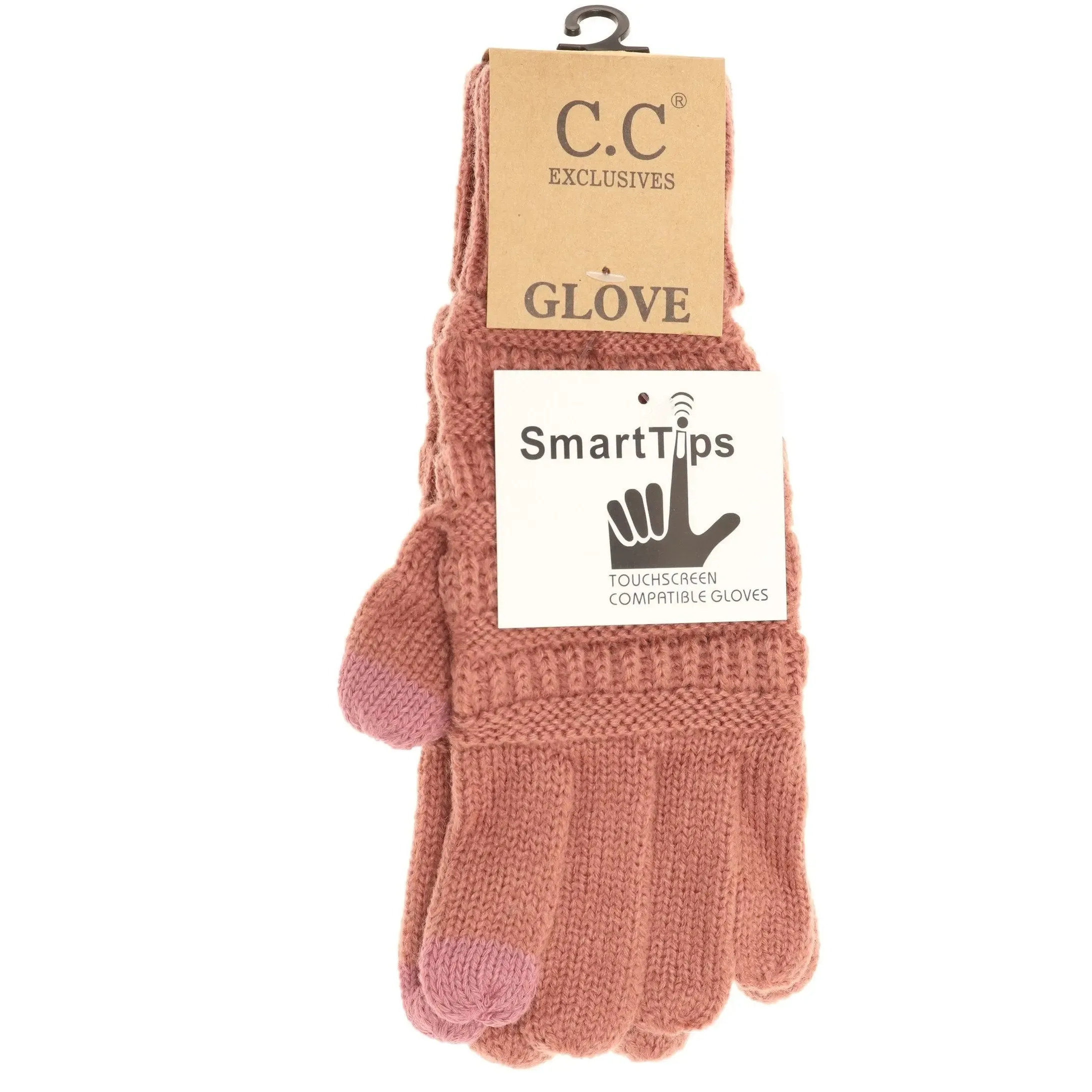 Womens CC Knit Smart Tip Gloves  Cozy & Touchscreen-Friendly