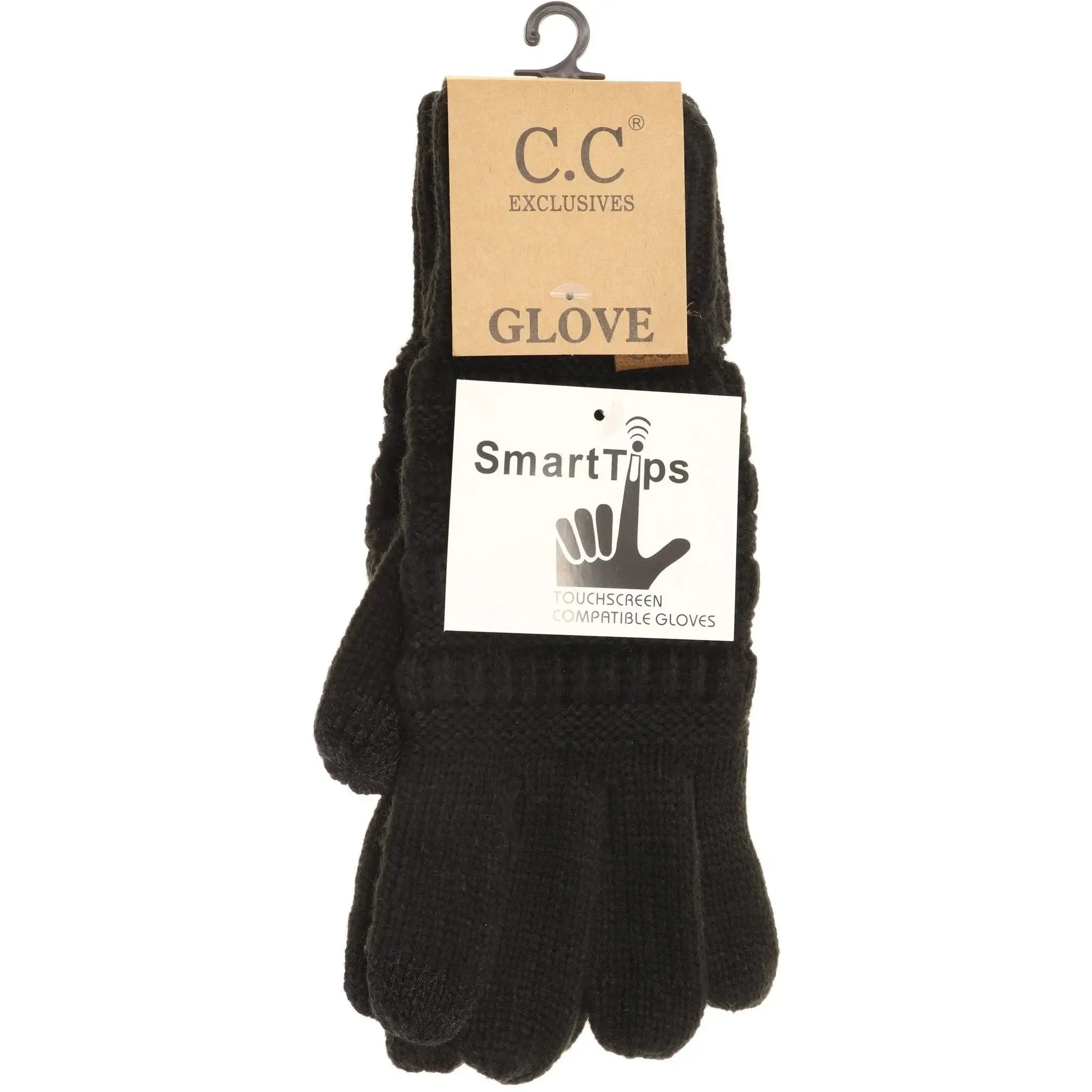 Womens CC Knit Smart Tip Gloves  Cozy & Touchscreen-Friendly