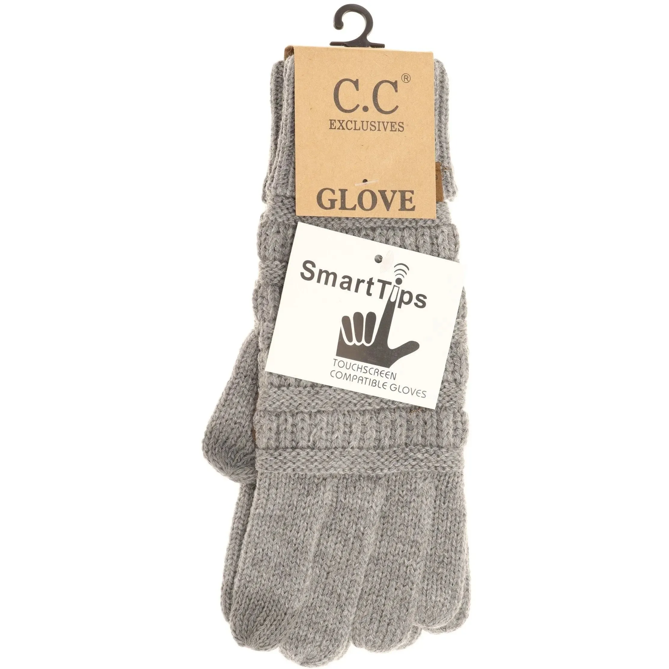 Womens CC Knit Smart Tip Gloves  Cozy & Touchscreen-Friendly