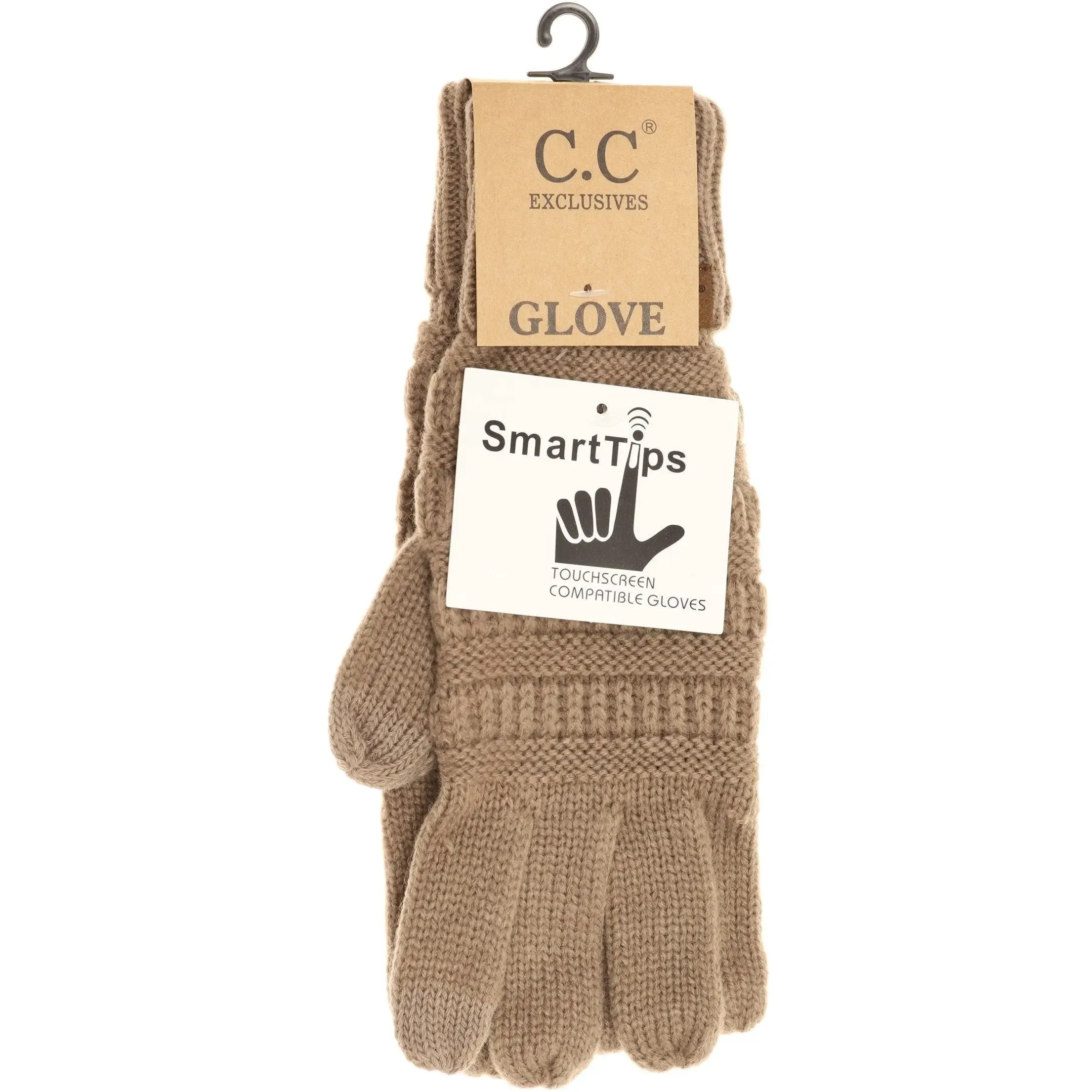 Womens CC Knit Smart Tip Gloves  Cozy & Touchscreen-Friendly