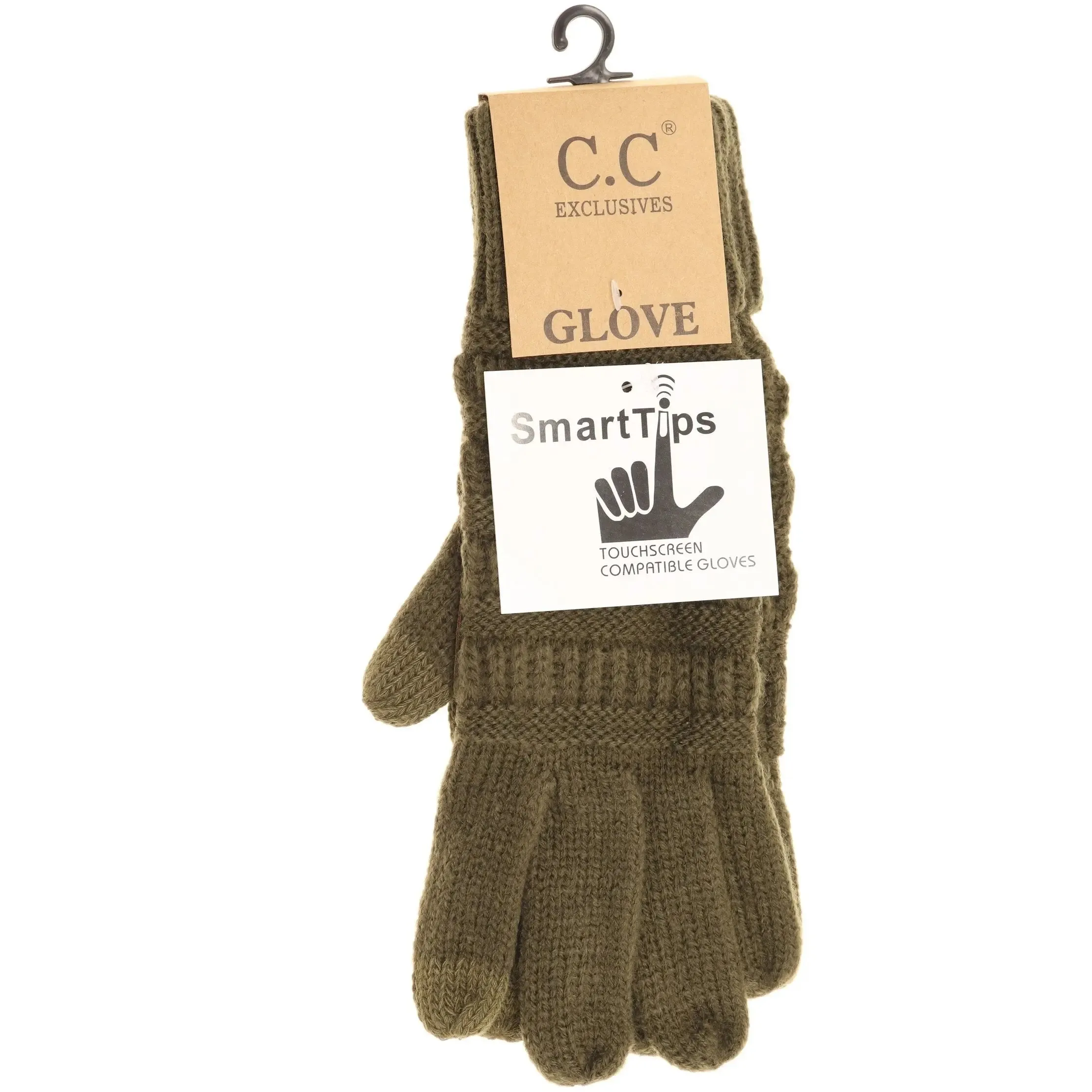Womens CC Knit Smart Tip Gloves  Cozy & Touchscreen-Friendly