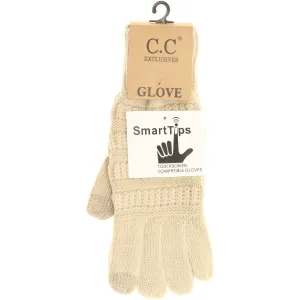 Womens CC Knit Smart Tip Gloves  Cozy & Touchscreen-Friendly