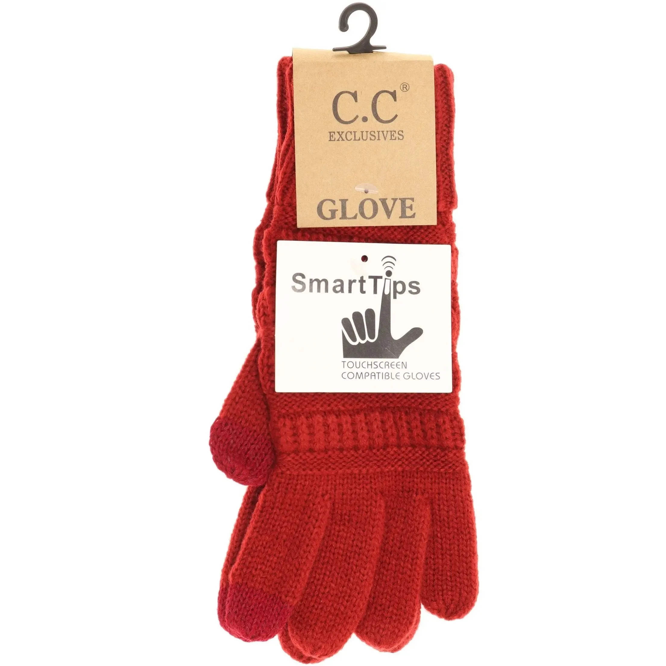 Womens CC Knit Smart Tip Gloves  Cozy & Touchscreen-Friendly